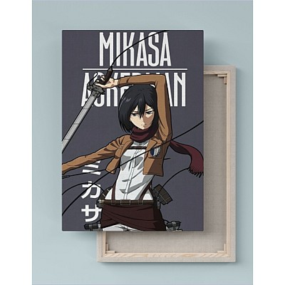 Quadro Decorativo Canvas Attack on Titan Mikasa Ackerman 01